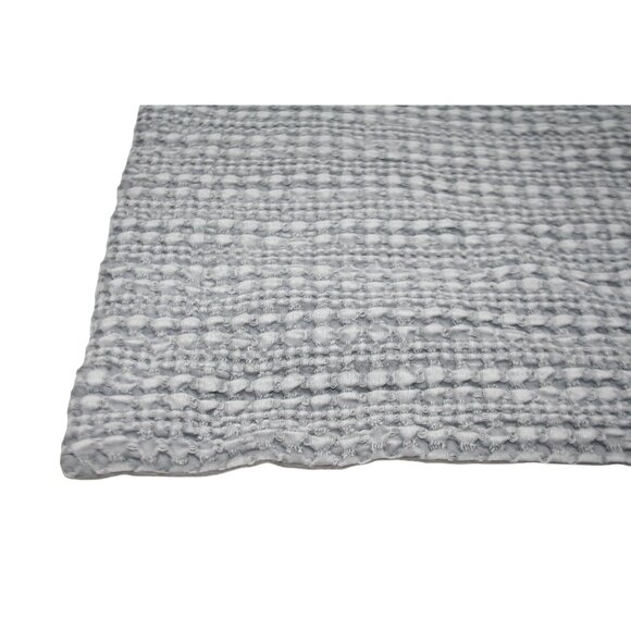 Pottery Barn Set of 2 Honeycomb Waffle Weave Euro Sham Gray 26x26 Luxury Neutral - Picture 3 of 5